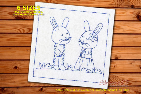 Easter Couple Redwork: A Designer’s Review