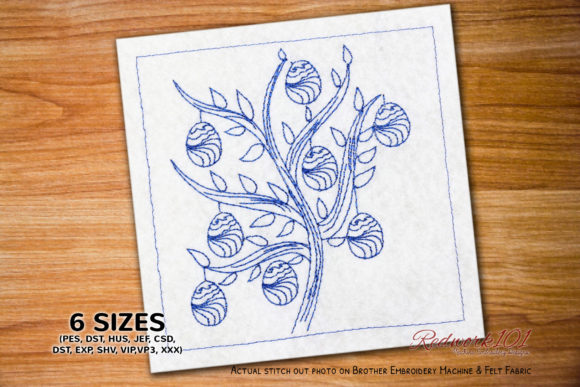 Easter Tree with Eggs Redwork: A Designer’s Review
