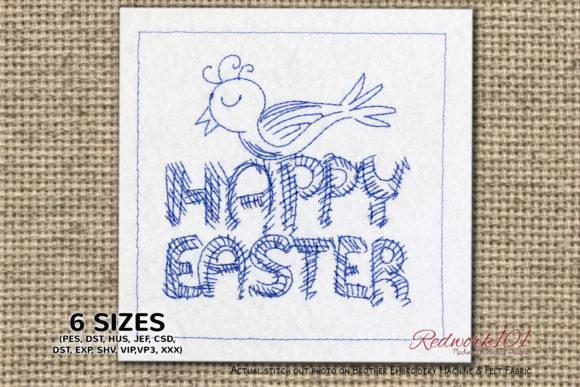 Happy Easter Bird Redwork: A Designer’s Review