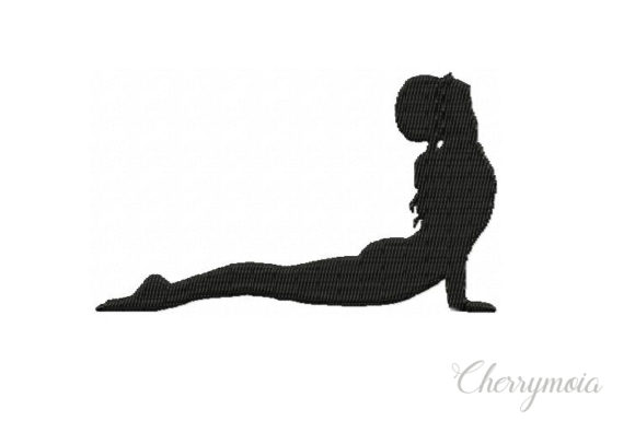 Review: Yoga Upward Facing Dog Pose Silhouette Design