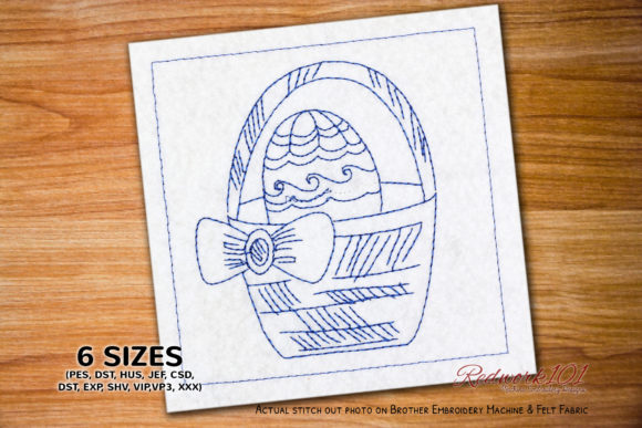 Reviewing the Easter Basket Redwork Design